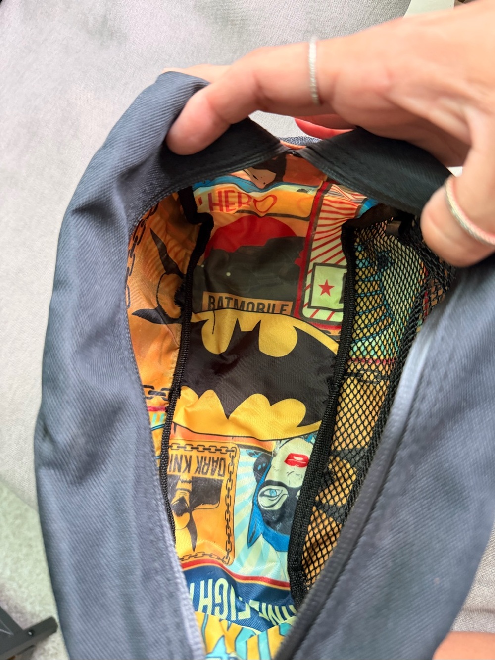 Batman Printed Blue Travel Toiletry Bag - DC Comics Inspired